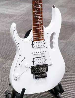 Ibanez - JEM Junior Steve Vai Signature Electric Guitar with Vine Inlay - Left Handed - White